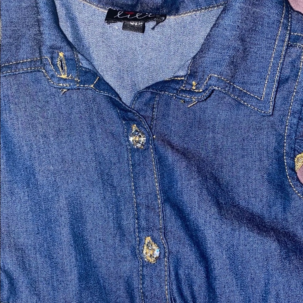 Denim and floral dress - Picture 4 of 5